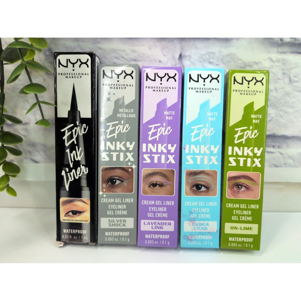 5 NYX LOT😍Matte Liquid Liner Waterproof Epic Wear Ink Eyeliner Stix Mixed Set